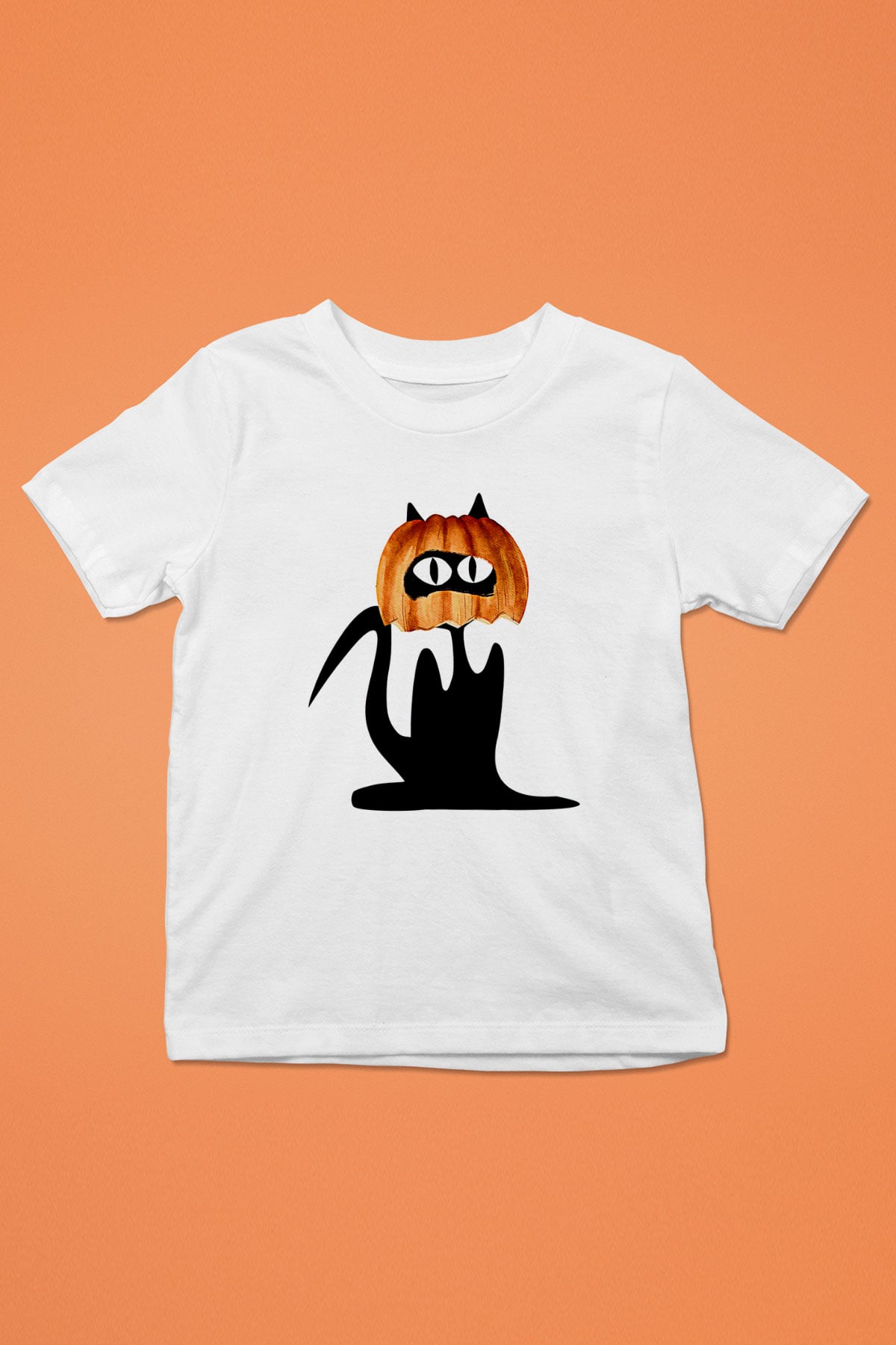 Halloween Baskılı Beyaz Unisex Beyaz Çocuk Tişört - Tshirt
