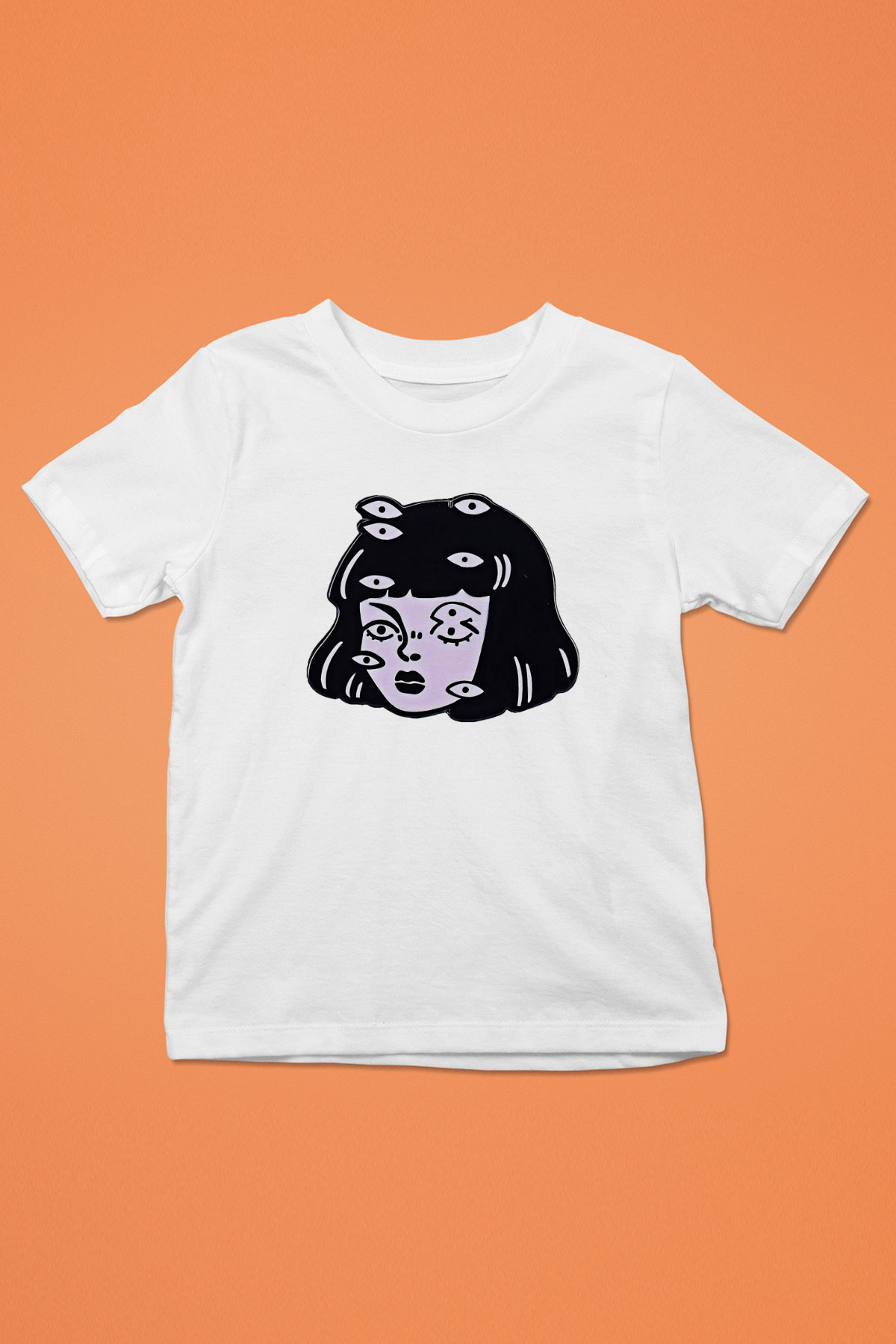 Halloween Baskılı Beyaz Unisex Beyaz Çocuk Tişört - Tshirt