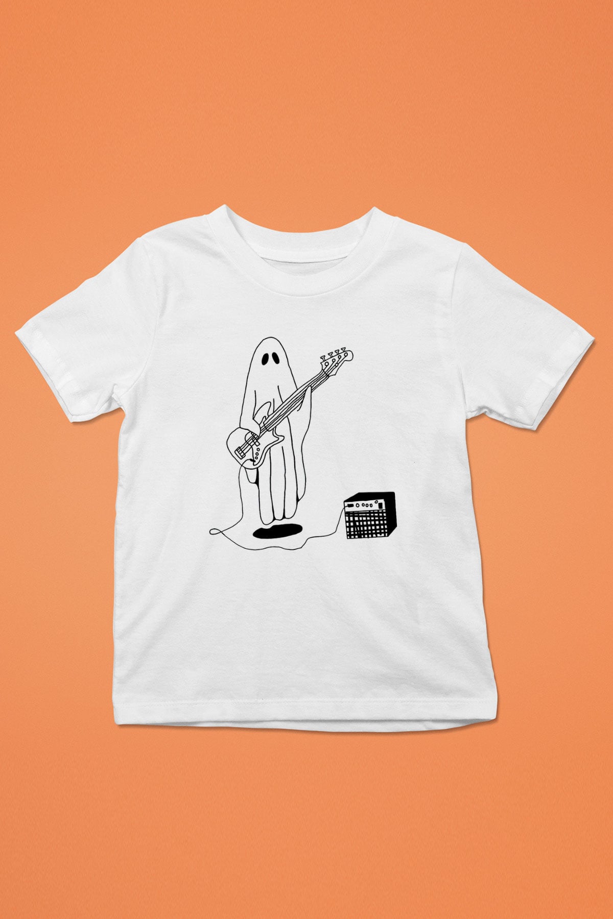 Halloween Baskılı Beyaz Unisex Beyaz Çocuk Tişört - Tshirt