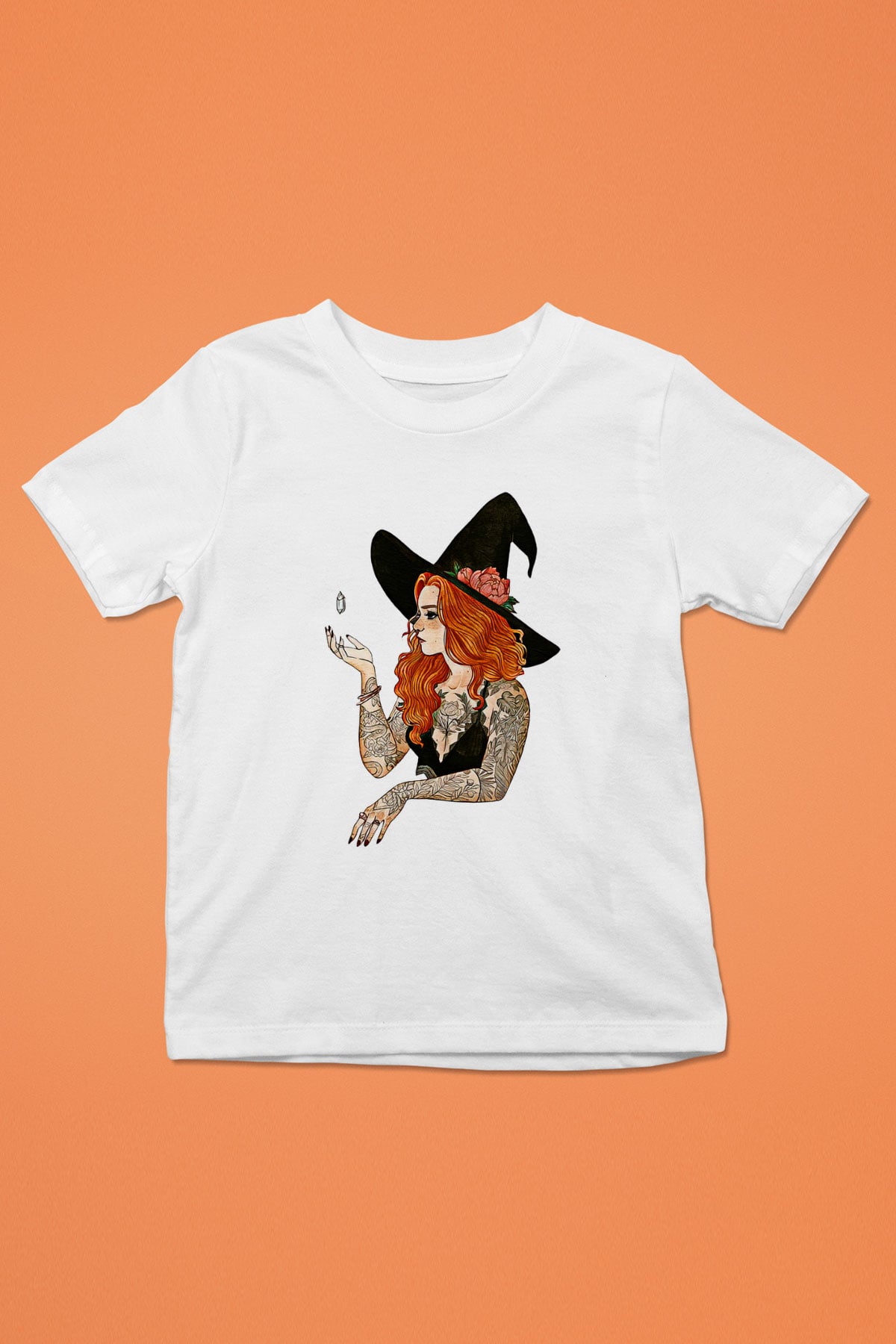Halloween Baskılı Beyaz Unisex Beyaz Çocuk Tişört - Tshirt