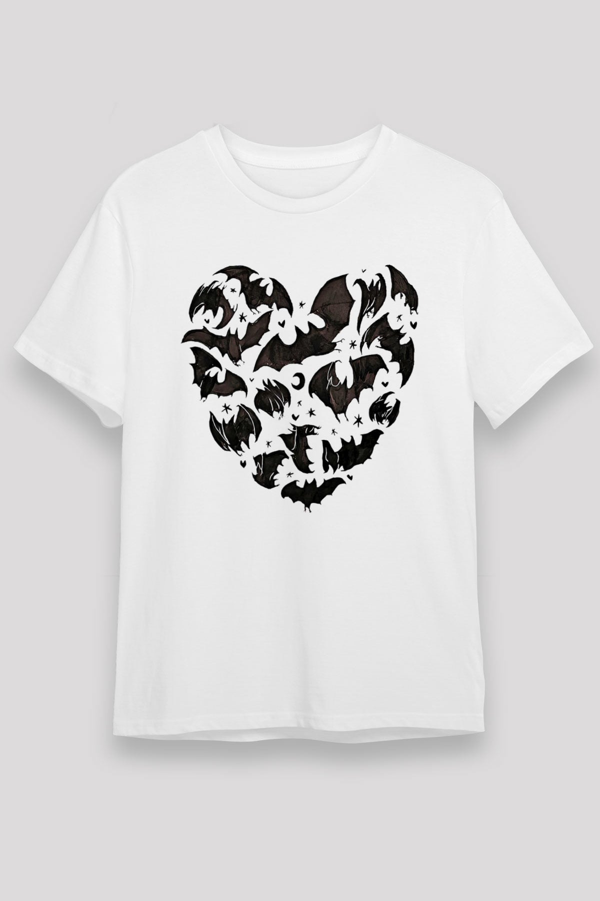 Halloween Baskılı Unisex Beyaz Tişört - Tshirt