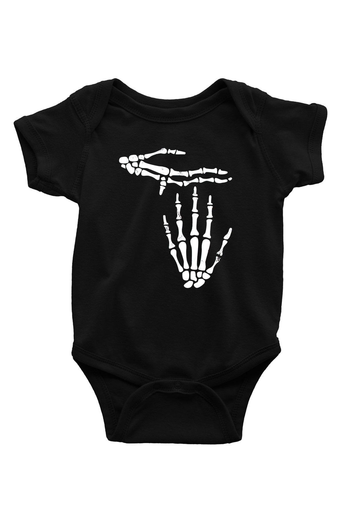 Halloween Baskılı Unisex Siyah Bebek Body - Zıbın