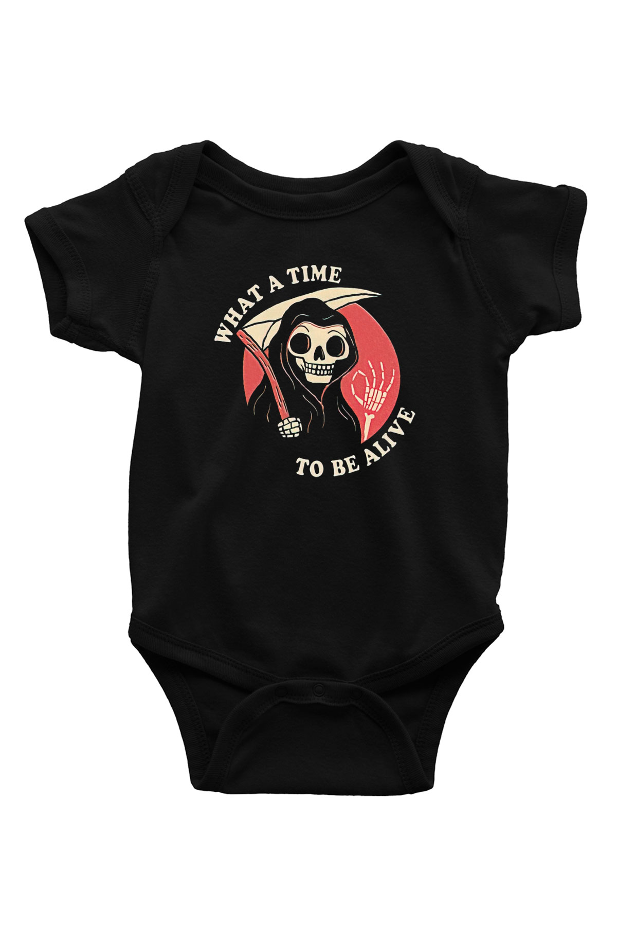 Halloween Baskılı Unisex Siyah Bebek Body - Zıbın