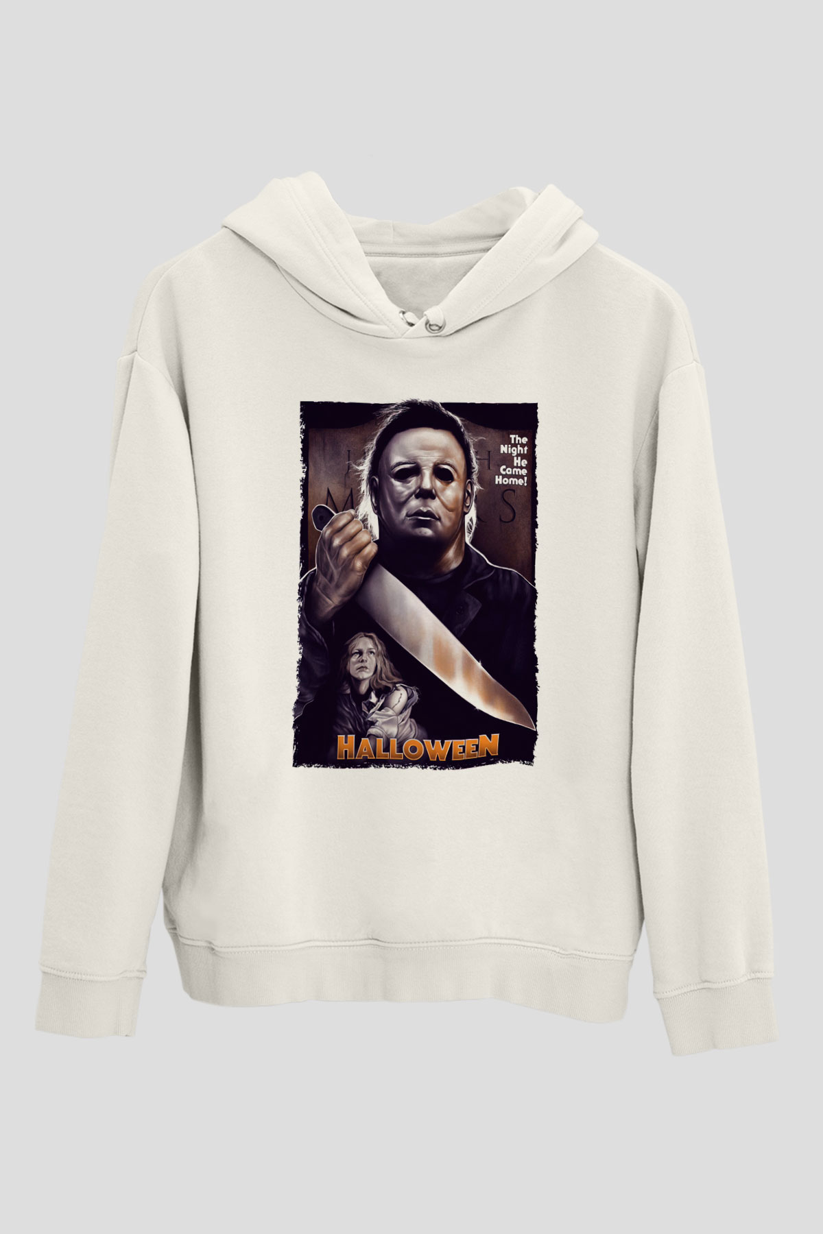 Halloween Beyaz Unisex Hoodie