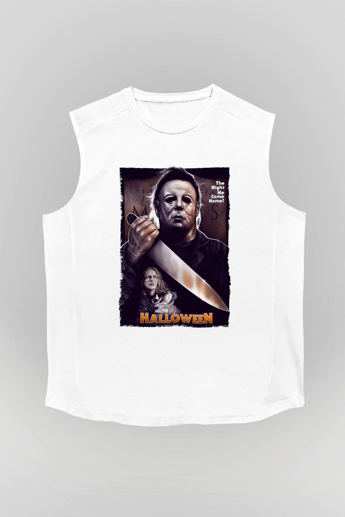 Halloween Beyaz Unisex Kolsuz Tişört