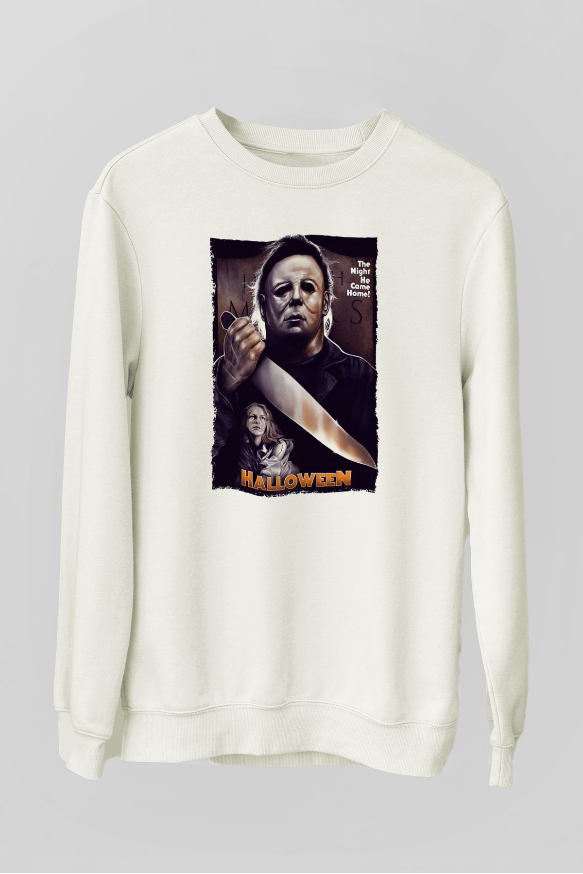 Halloween Beyaz Unisex Sweatshirt