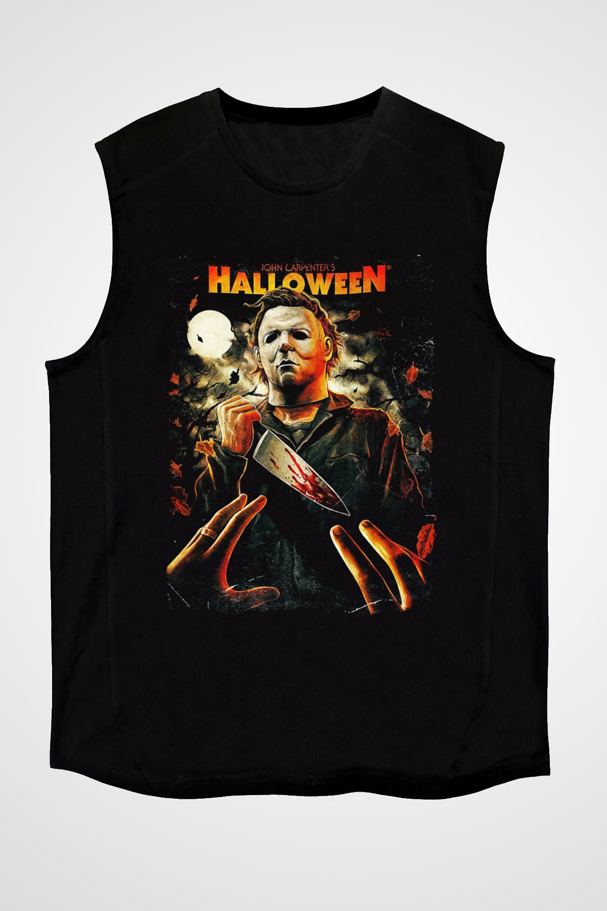Halloween Siyah Unisex Kolsuz Tişört
