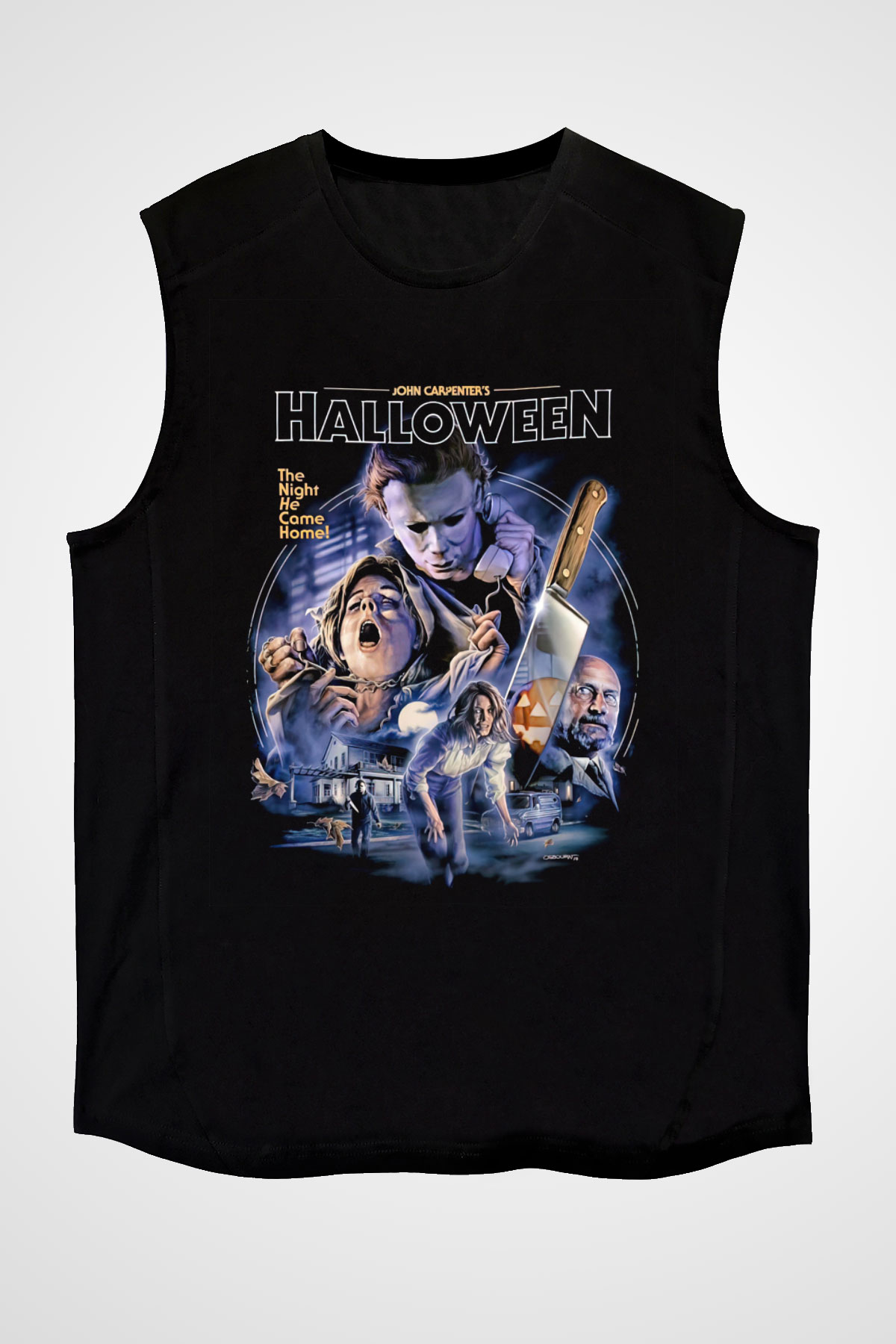 Halloween Siyah Unisex Kolsuz Tişört