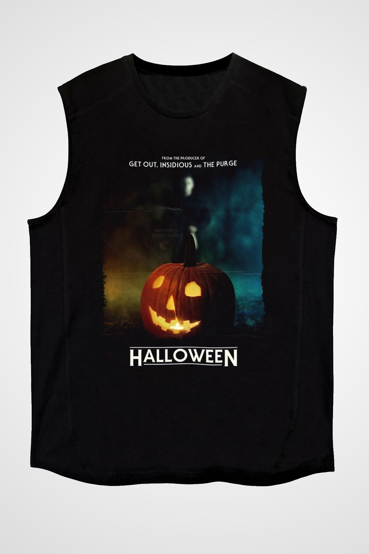 Halloween Siyah Unisex Kolsuz Tişört