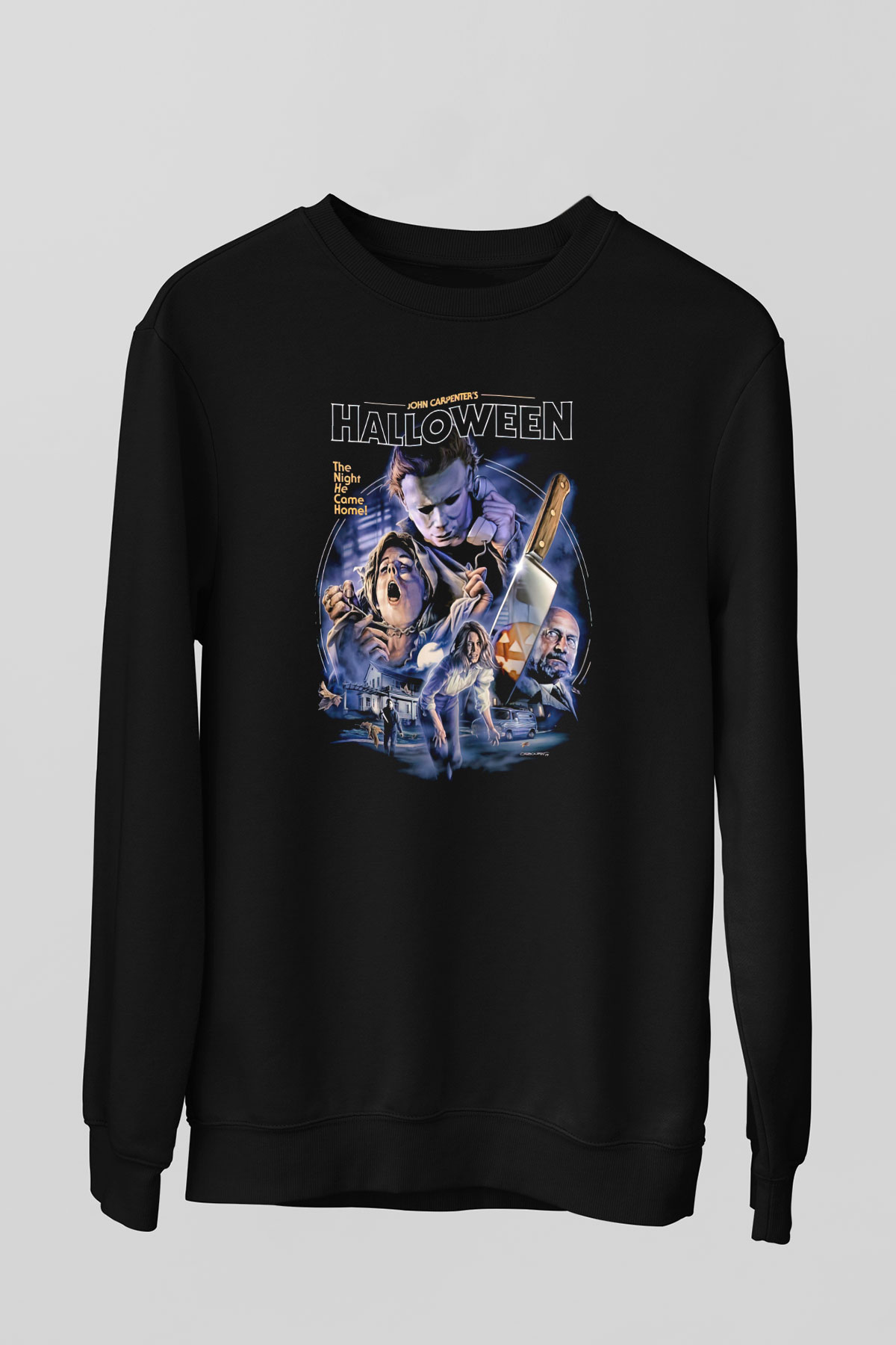 Halloween Siyah Unisex Sweatshirt