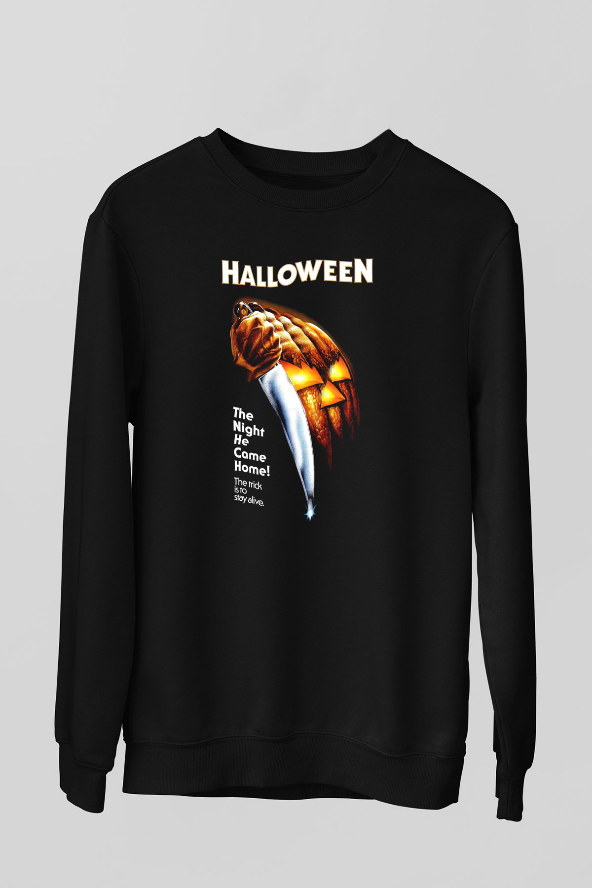 Halloween Siyah Unisex Sweatshirt