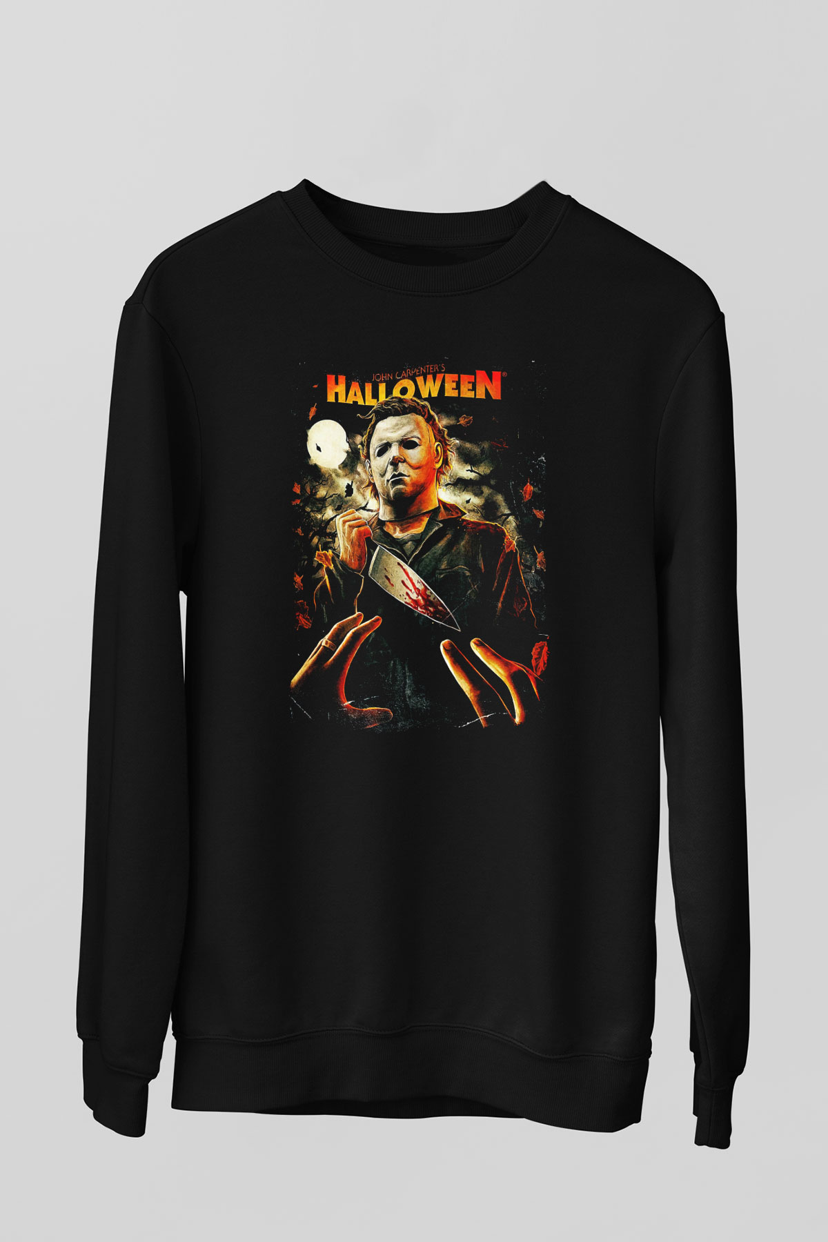 Halloween Siyah Unisex Sweatshirt