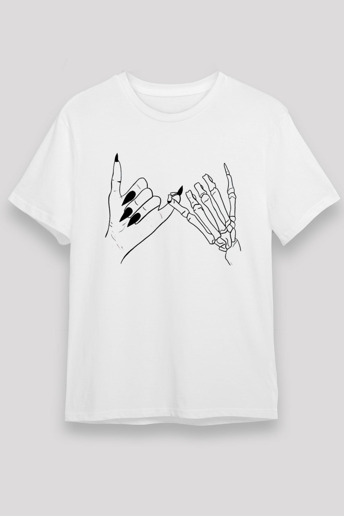 Halloween Unisex Baskılı Beyaz Tişört - Tshirt