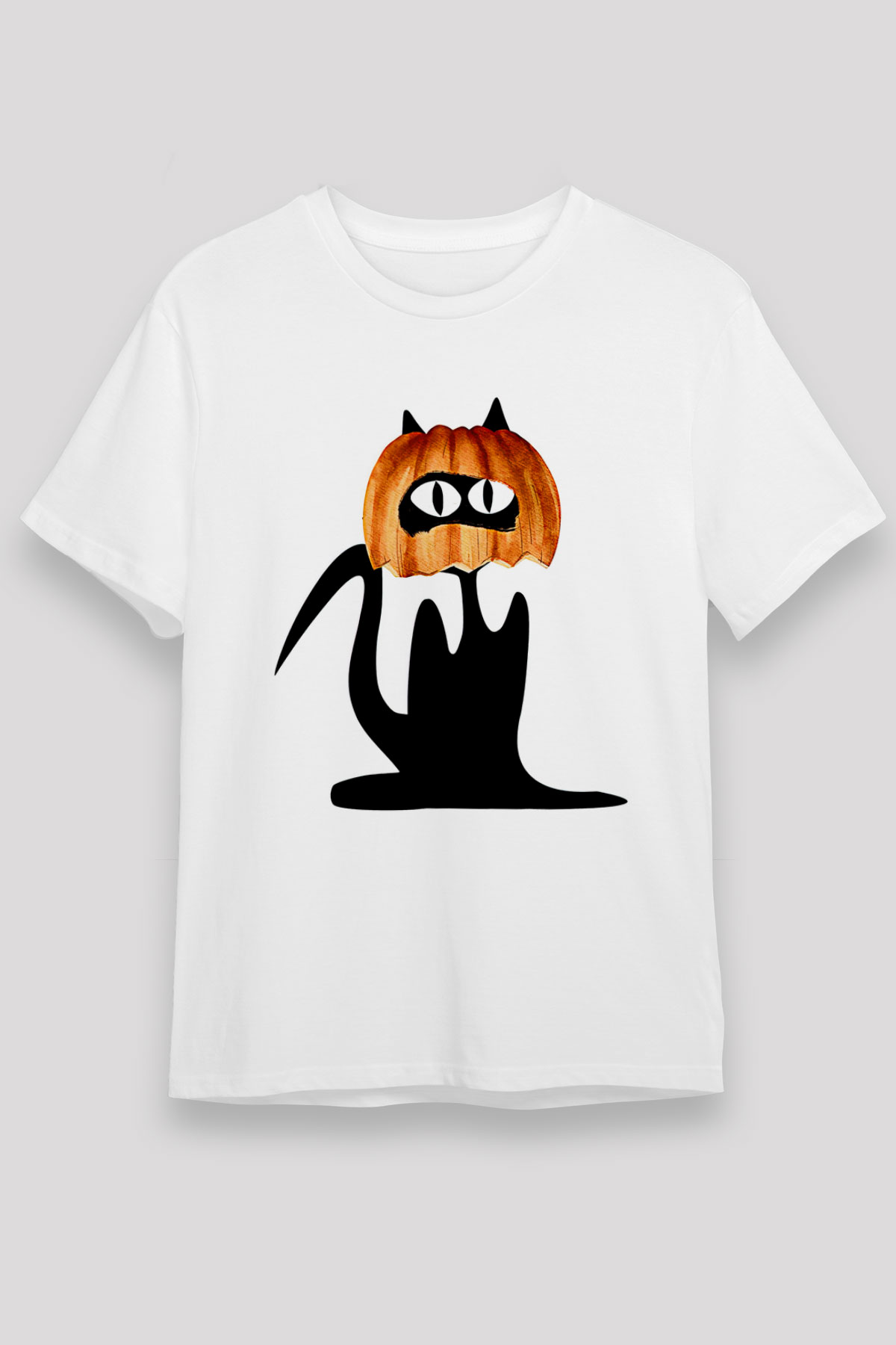 Halloween Unisex Baskılı Beyaz Tişört - Tshirt