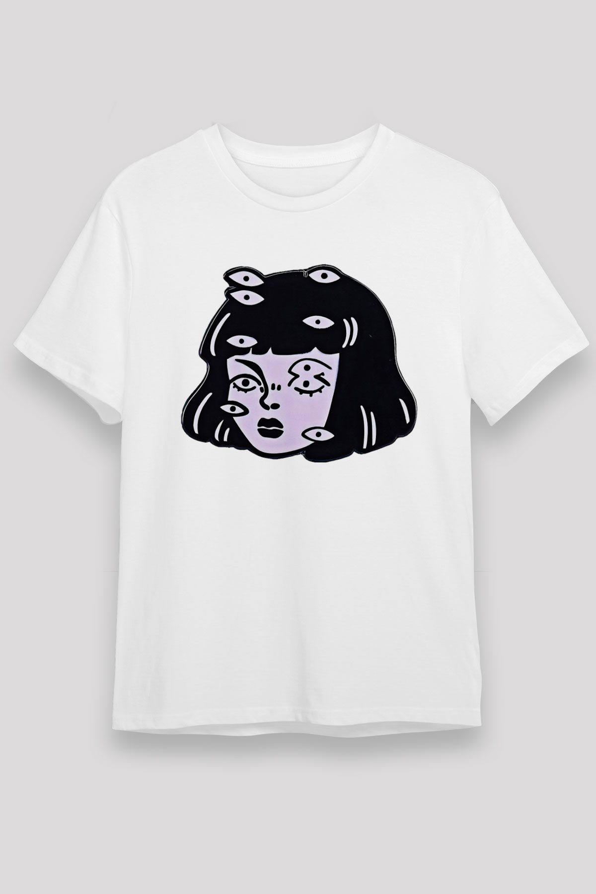 Halloween Unisex Baskılı Beyaz Tişört - Tshirt