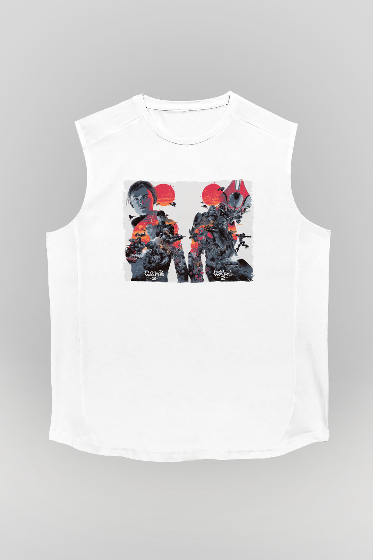 Halo Wars Beyaz Unisex Kolsuz Tişört
