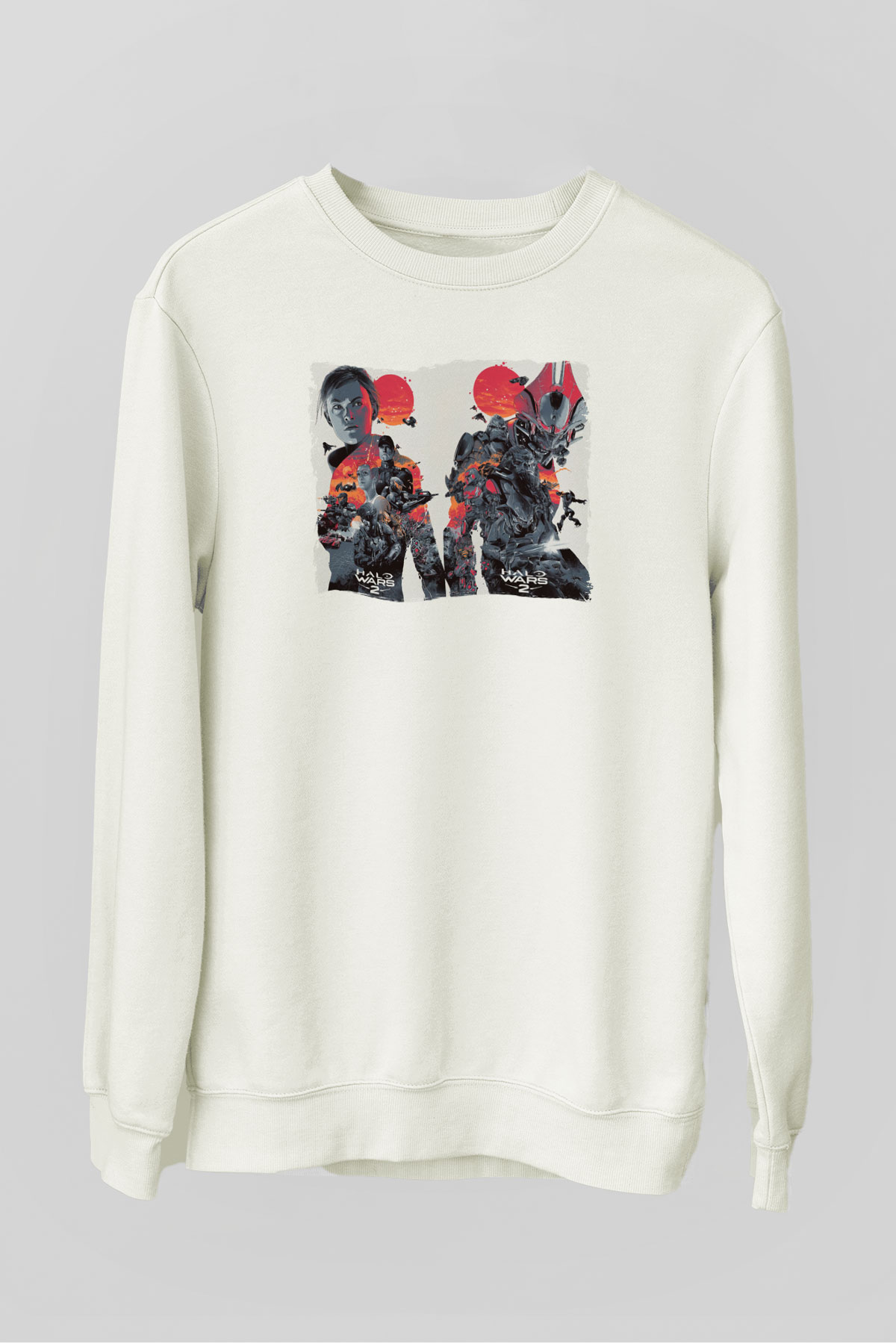 Halo Wars Beyaz Unisex Sweatshirt