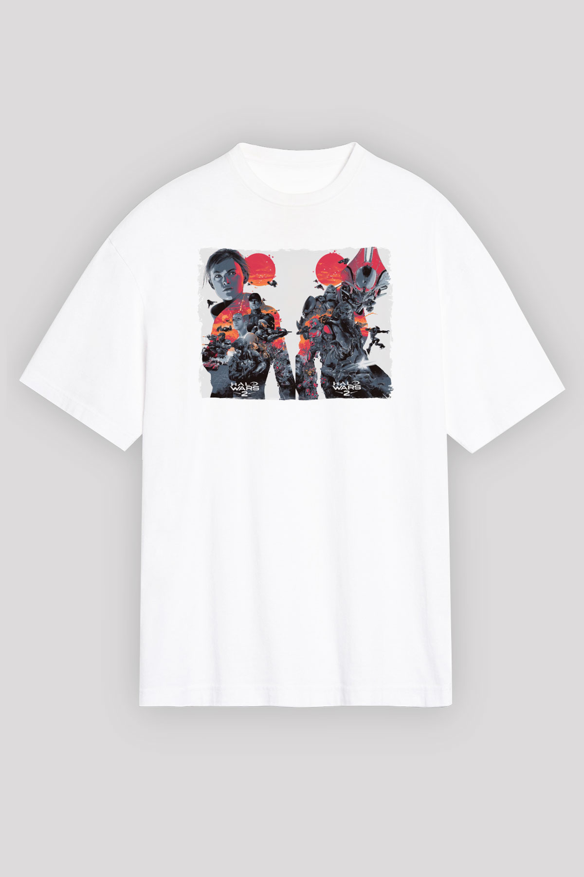 Halo Wars Beyaz Unisex Tişört T-Shirt