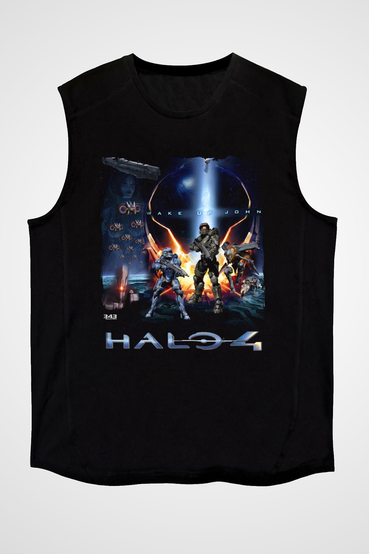 Halo Wars Siyah Unisex Kolsuz Tişört