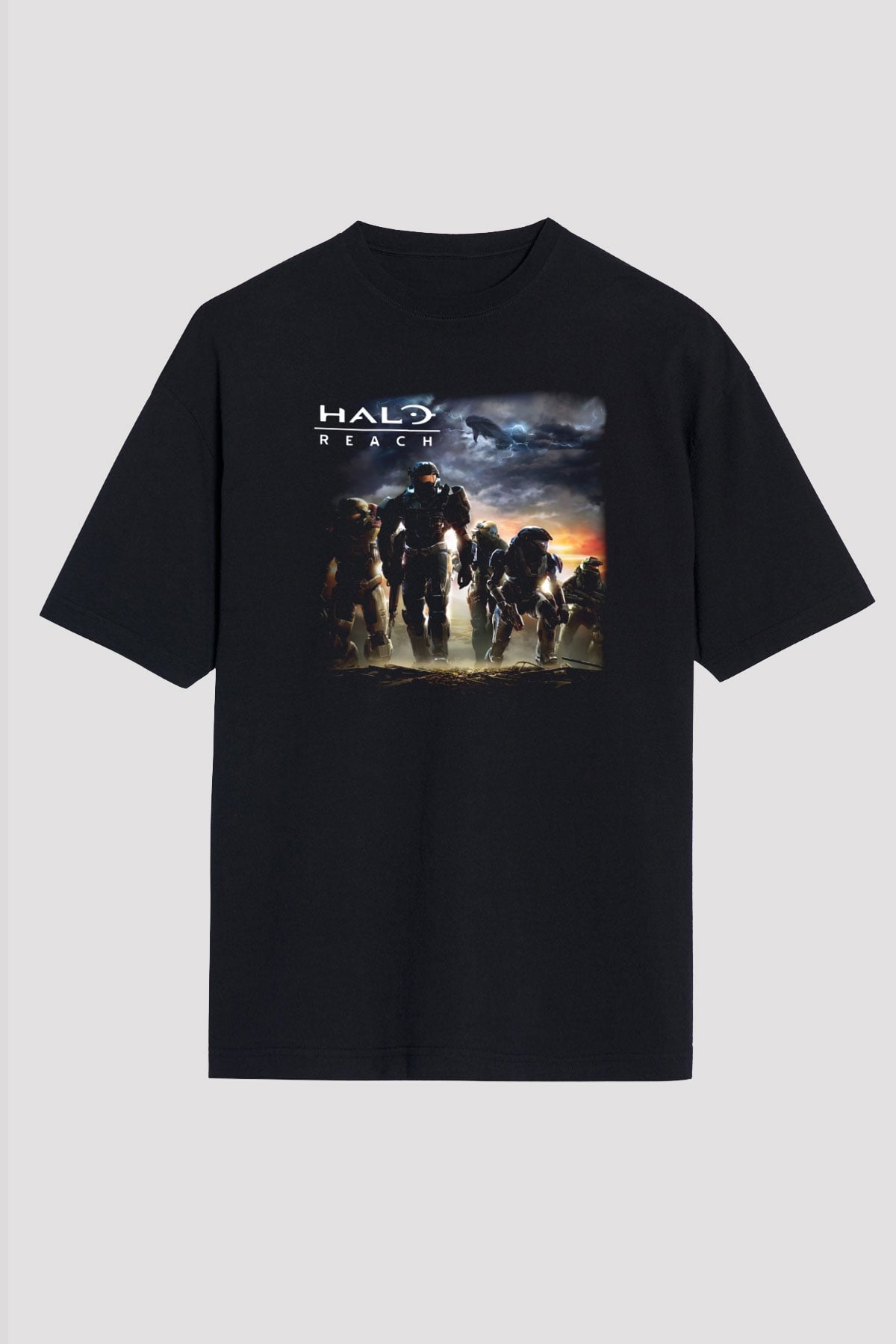 Halo Wars Siyah Unisex Oversize Tişört T-Shirt