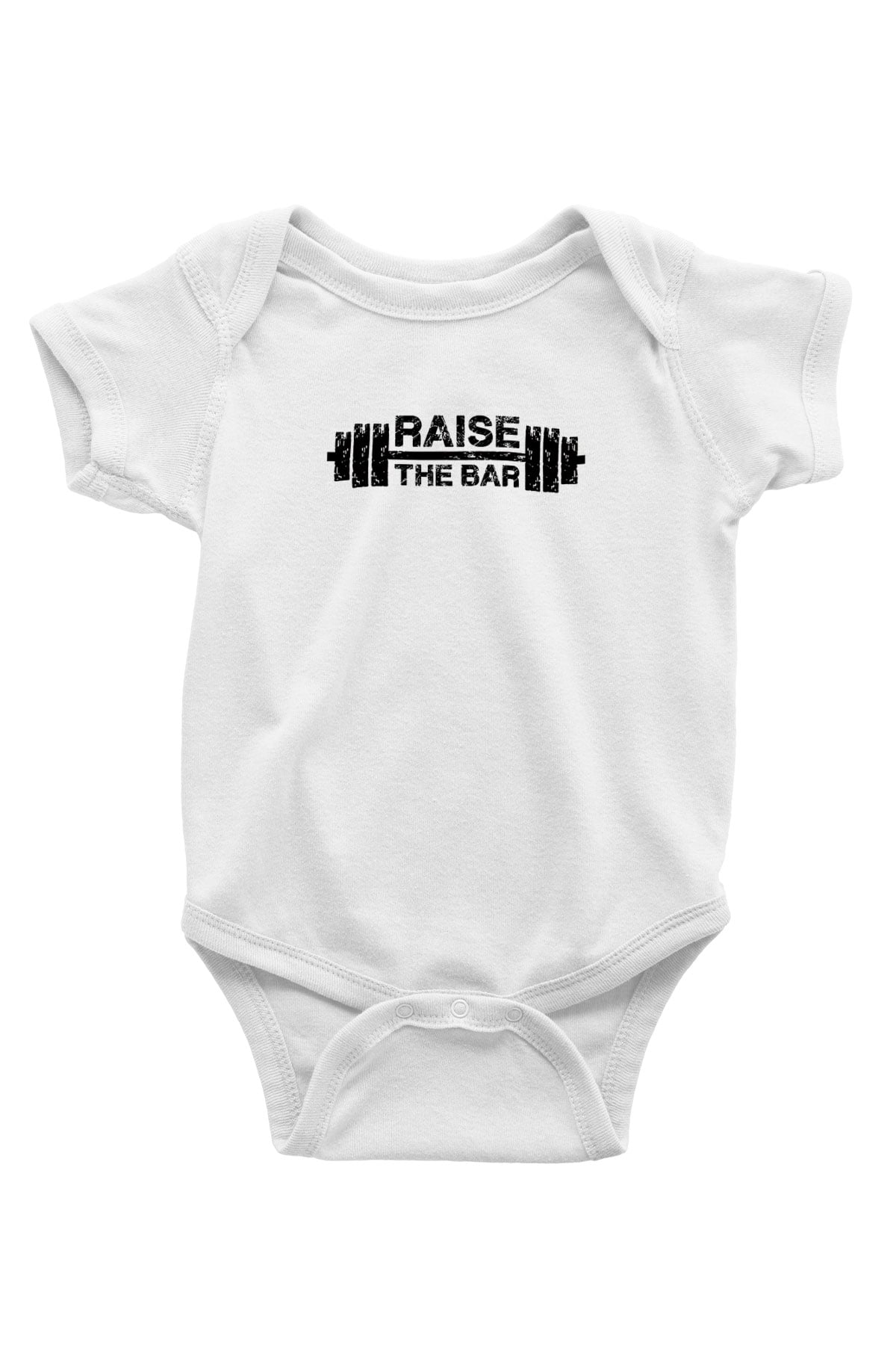 Halter Baskılı Beyaz Bebek Body - Zıbın