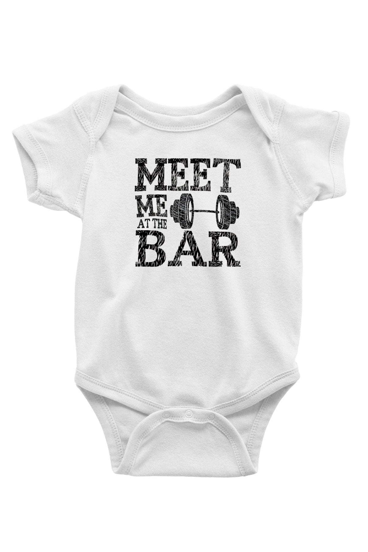 Halter Baskılı Beyaz Bebek Body - Zıbın