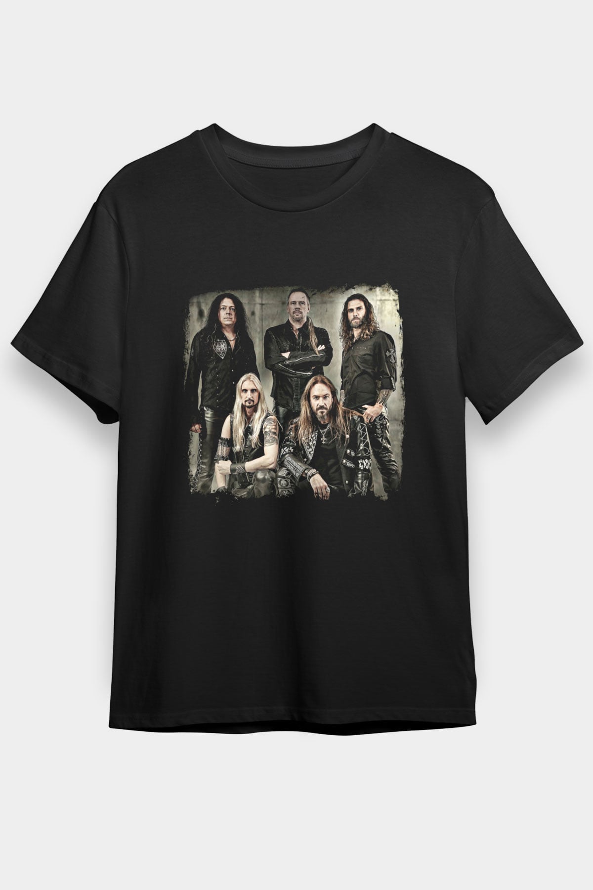 HammerFall Baskılı Unisex Siyah Tişört