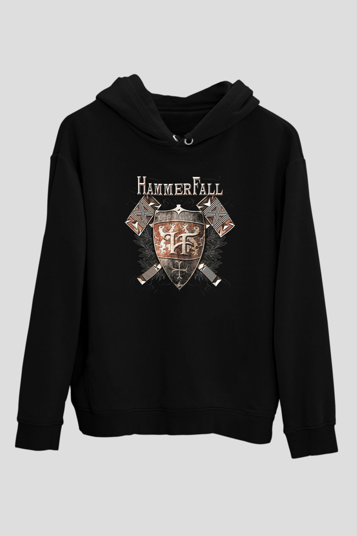 HammerFall Siyah Unisex Hoodie