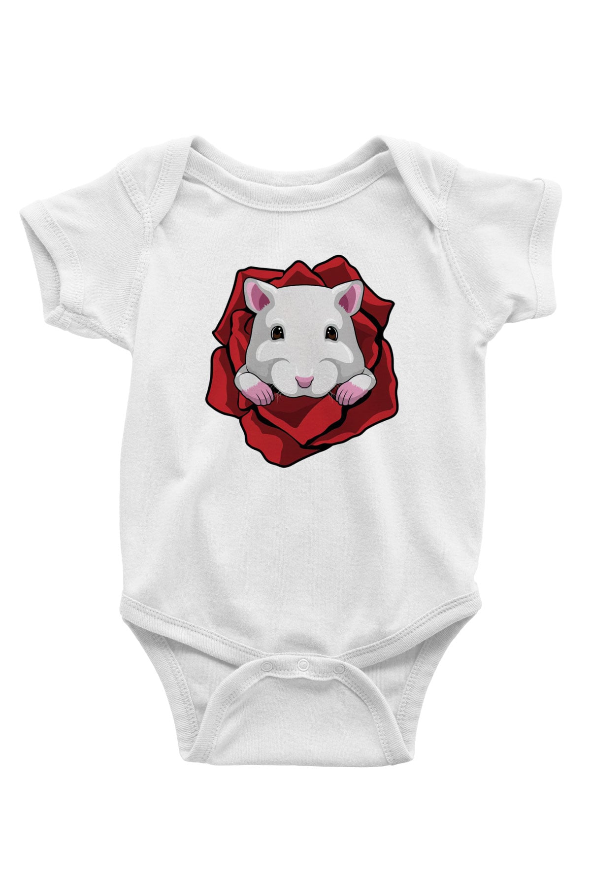 Hamster Beyaz Bebek Body - Zıbın