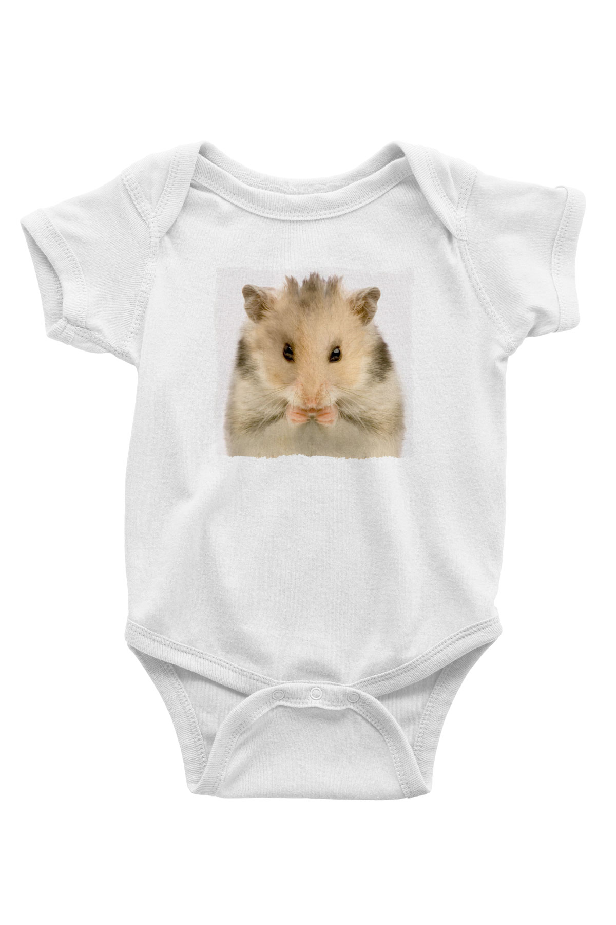 Hamster Beyaz Bebek Body - Zıbın