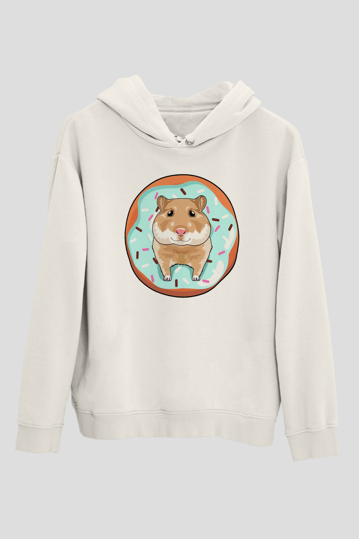 Hamster Beyaz Unisex Hoodie