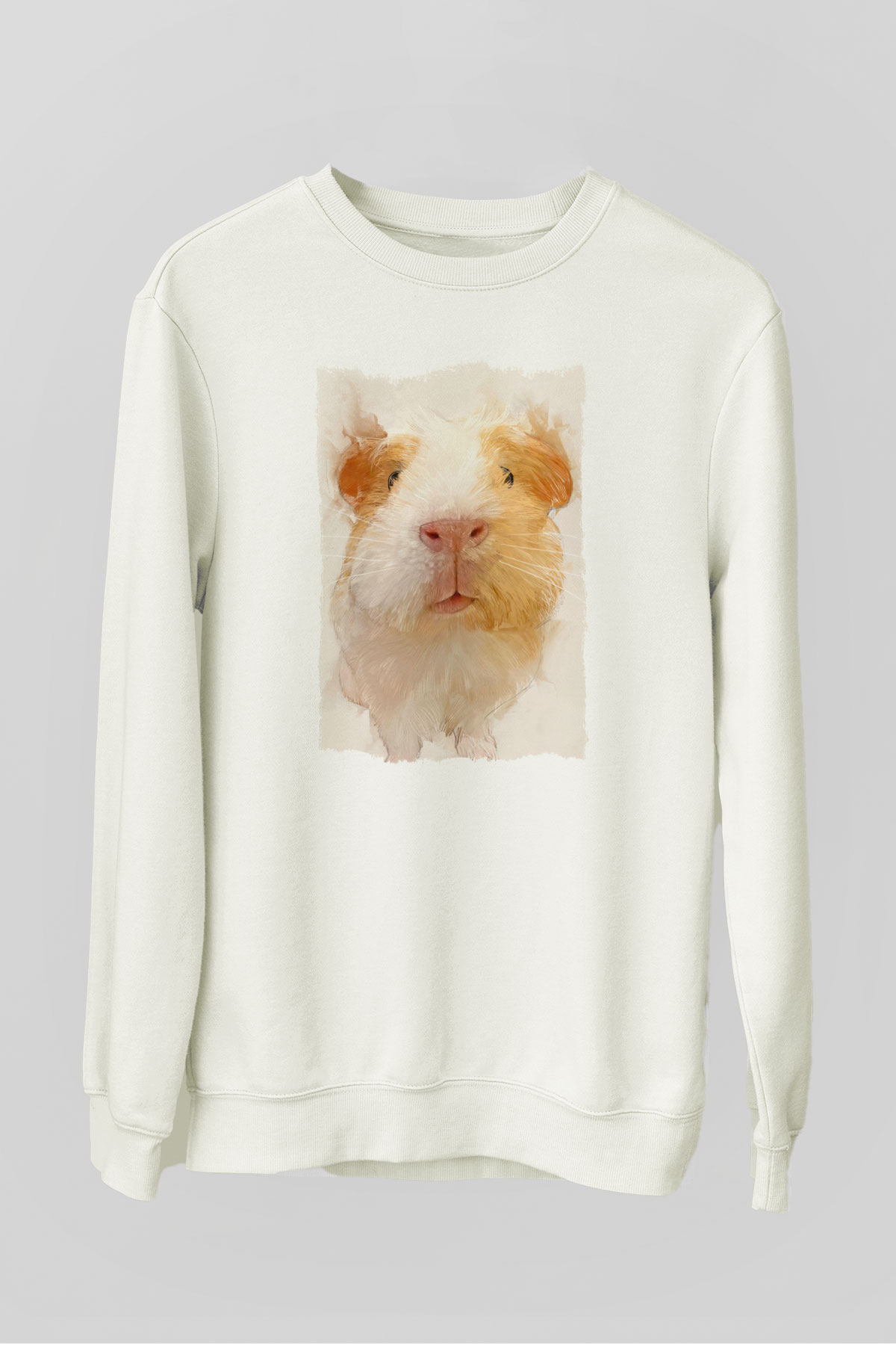 Hamster Beyaz Unisex Sweatshirt