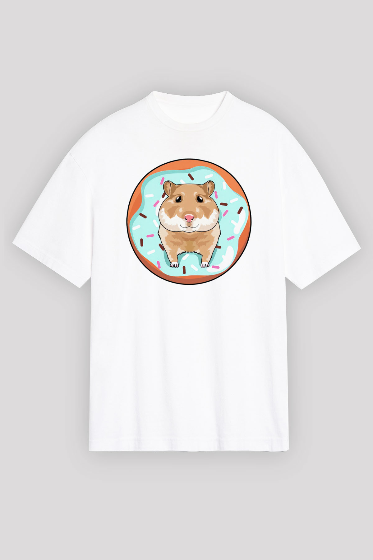 Hamster Beyaz Unisex Tişört T-Shirt - TişörtFabrikası