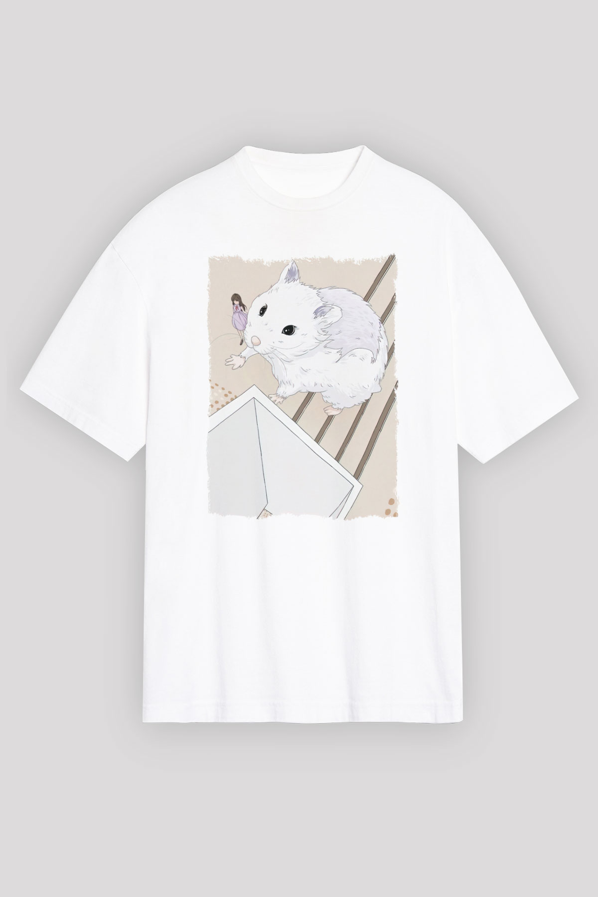 Hamster Beyaz Unisex Tişört T-Shirt - TişörtFabrikası