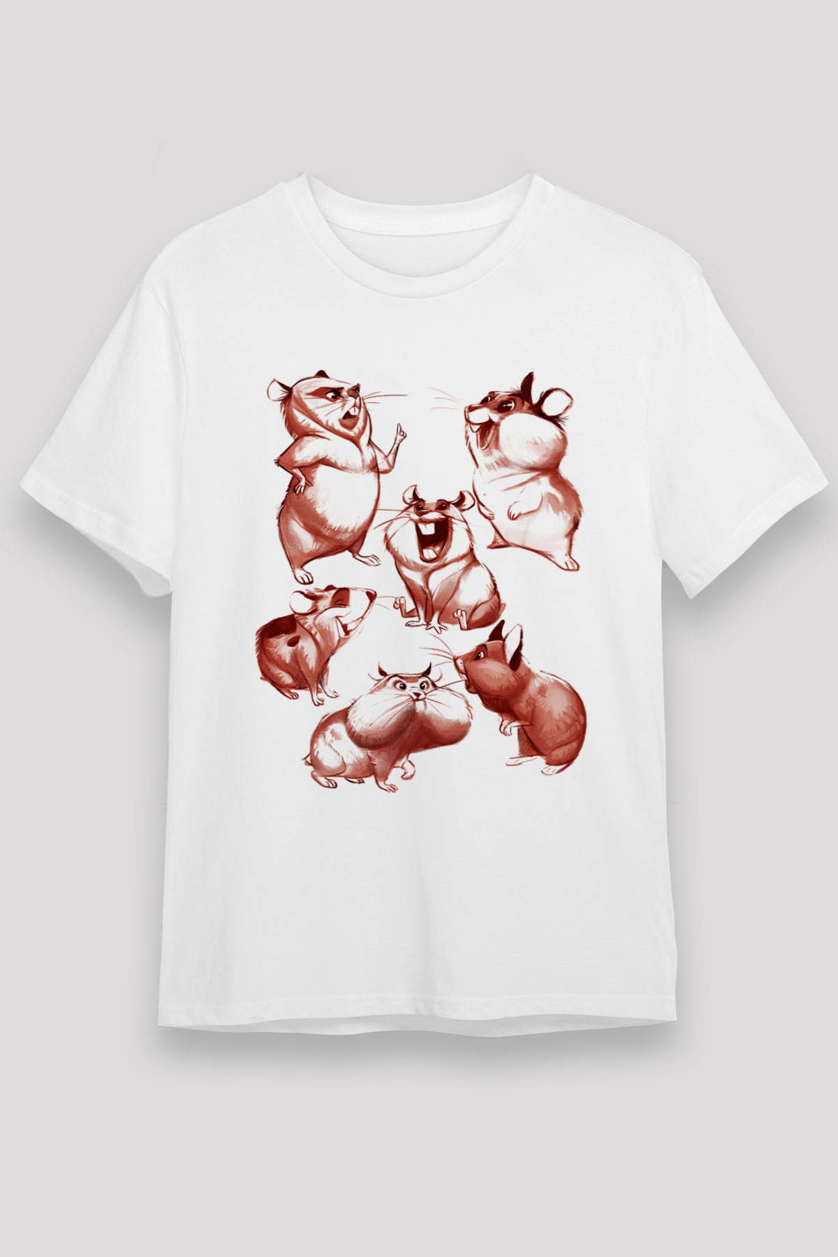 Hamster Beyaz Unisex Tişört T-Shirt - TişörtFabrikası
