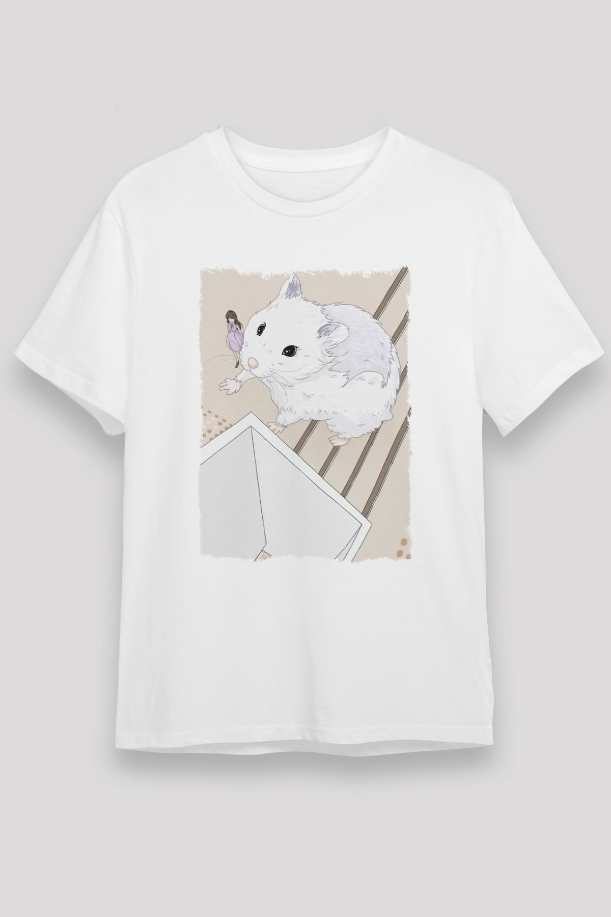 Hamster Beyaz Unisex Tişört T-Shirt - TişörtFabrikası