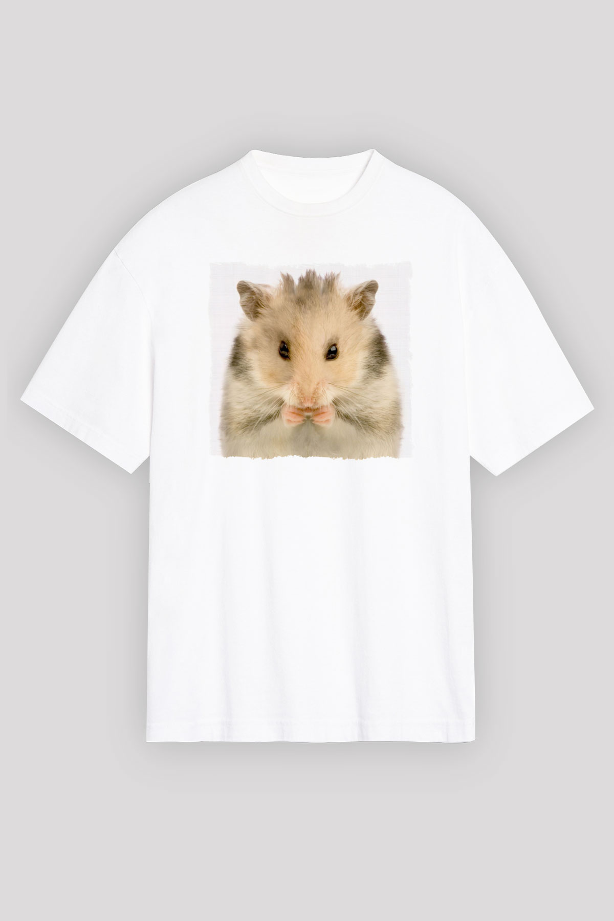 Hamster Beyaz Unisex Tişört T-Shirt - TişörtFabrikası