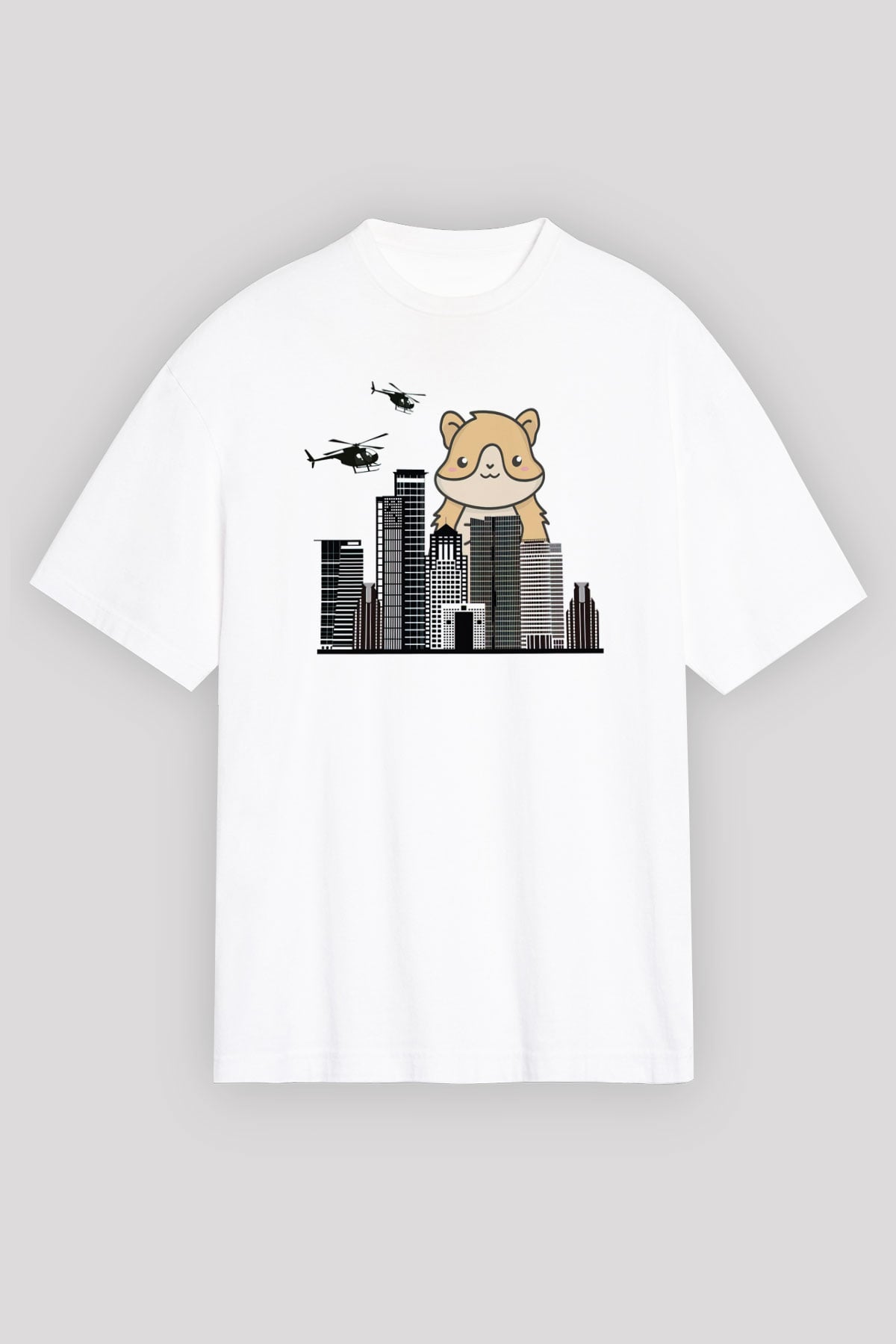 Hamster Beyaz Unisex Tişört T-Shirt - TişörtFabrikası