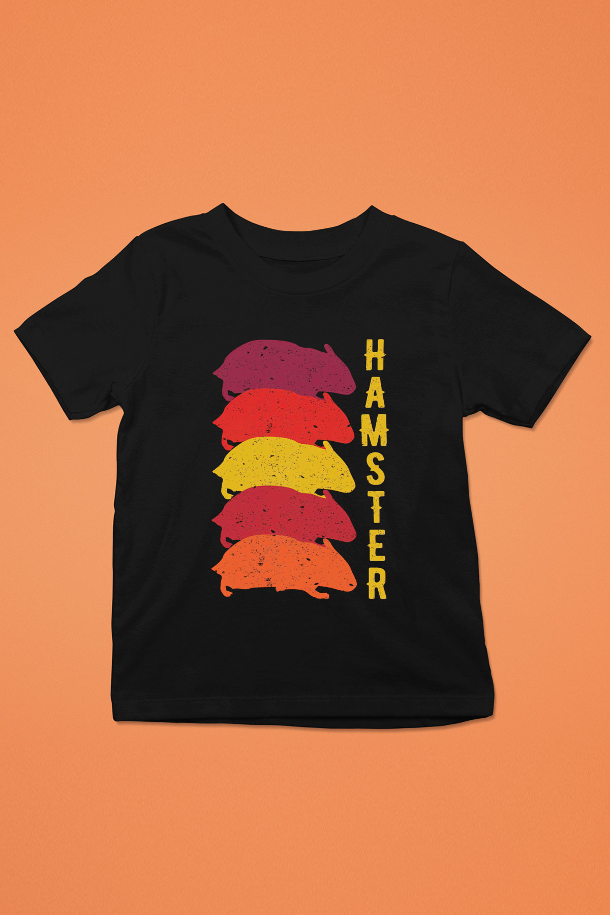 Hamster Siyah Unisex Çocuk Tişört