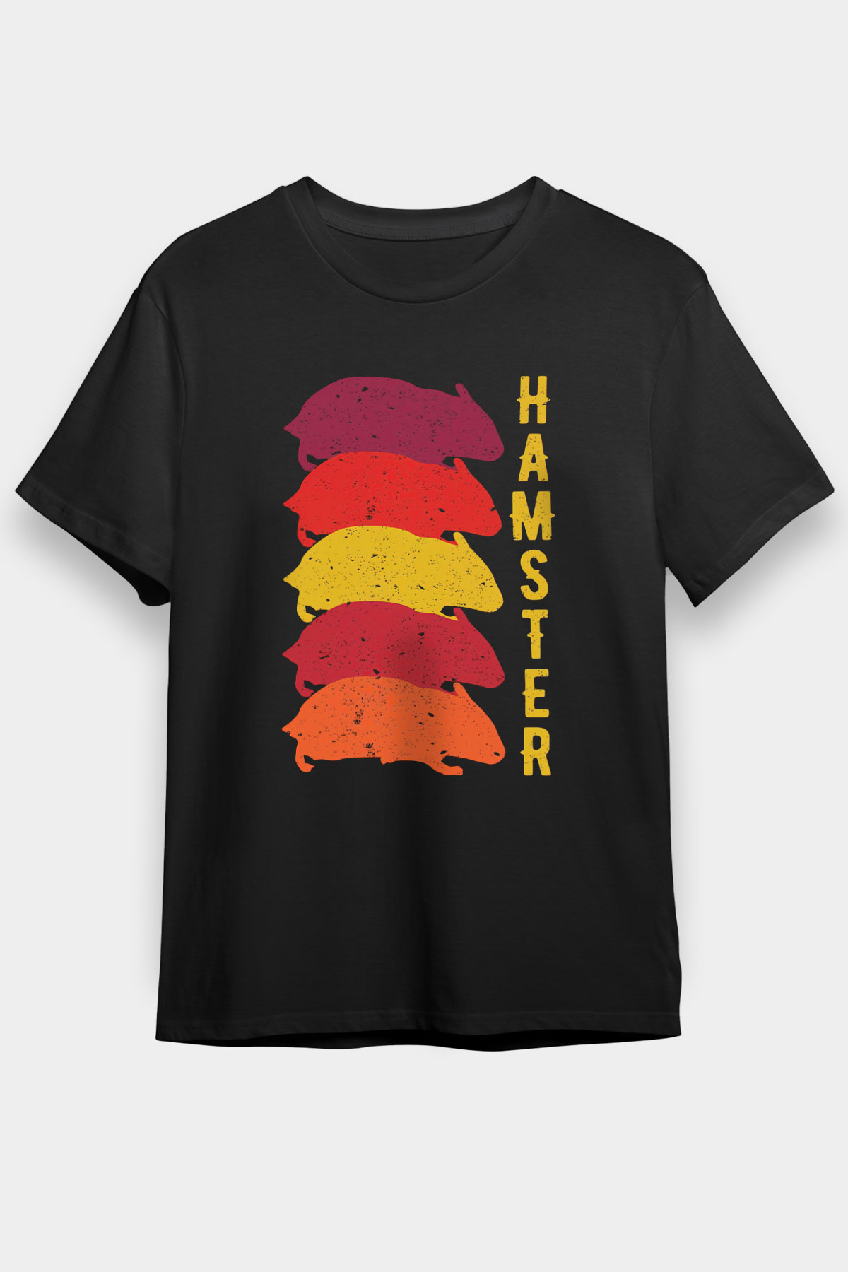 Hamster Siyah Unisex Tişört T-Shirt - TişörtFabrikası
