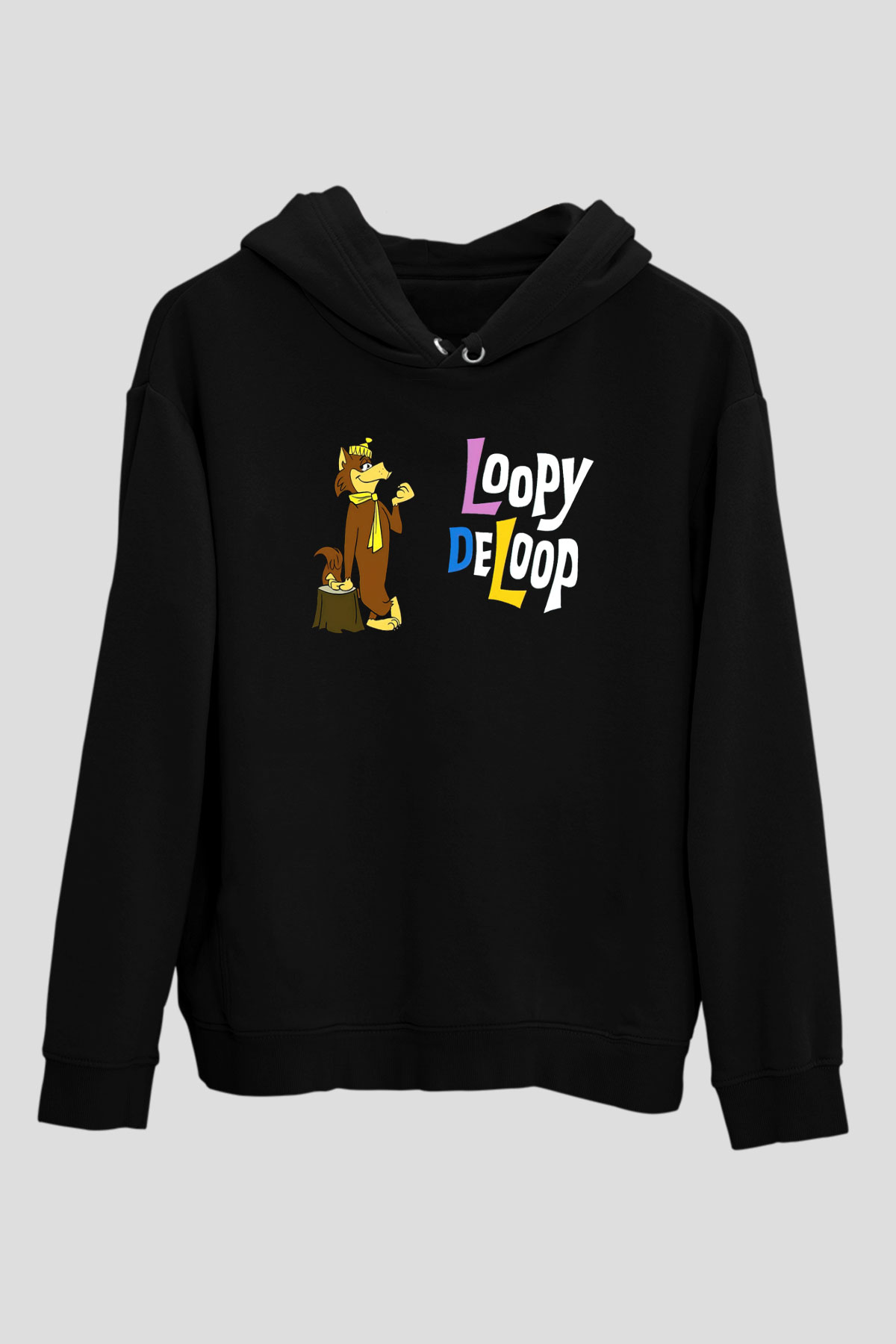Hanna-Barbera Siyah Unisex Hoodie