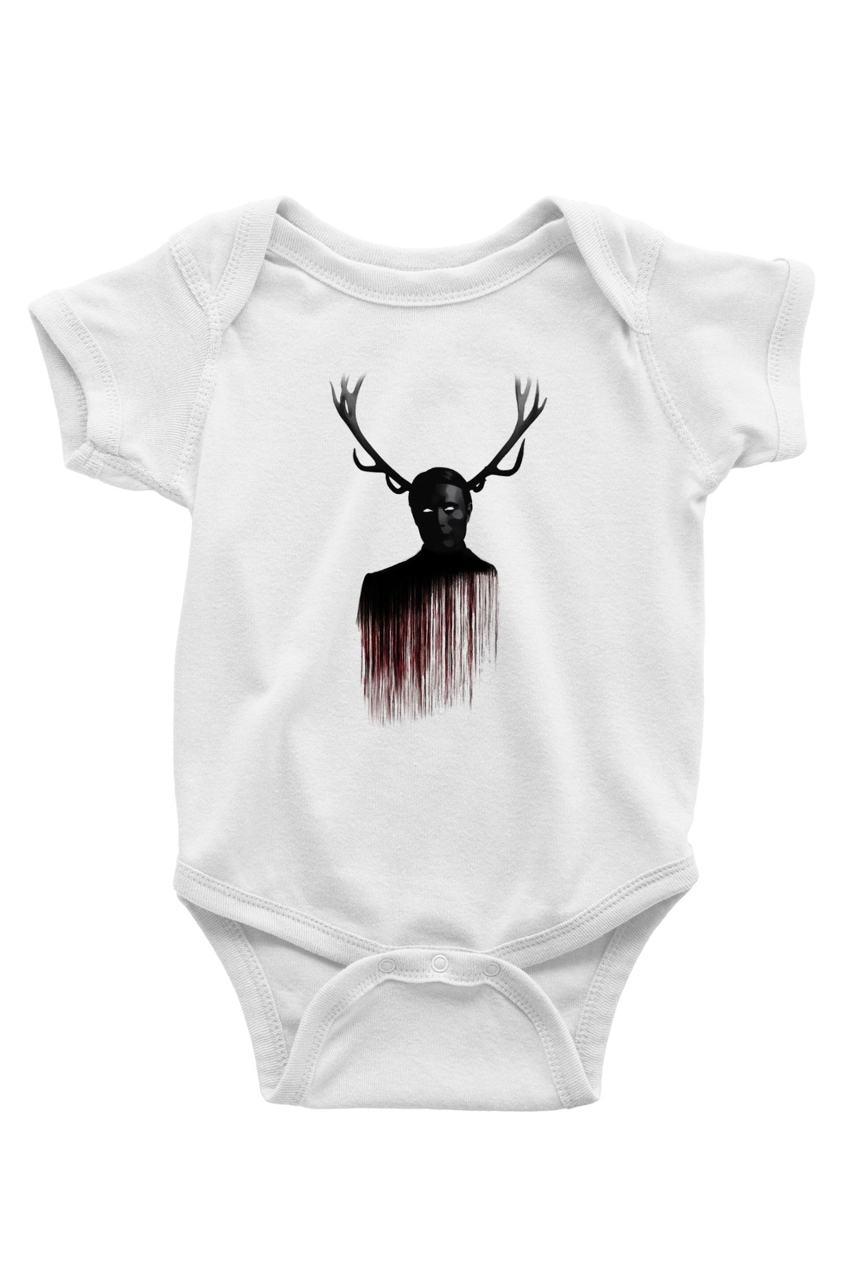 Hannibal Baskılı Beyaz Unisex Bebek Body - Zıbın