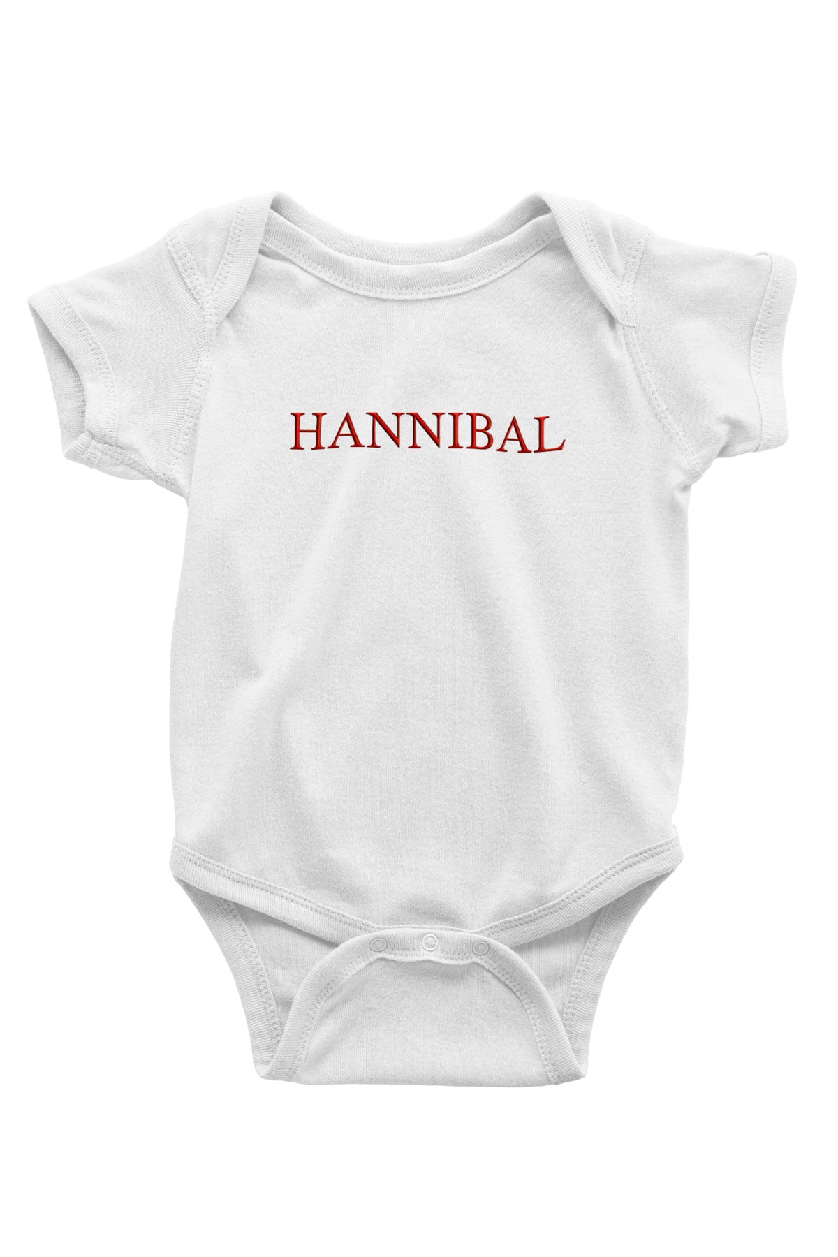 Hannibal Baskılı Beyaz Unisex Bebek Body - Zıbın