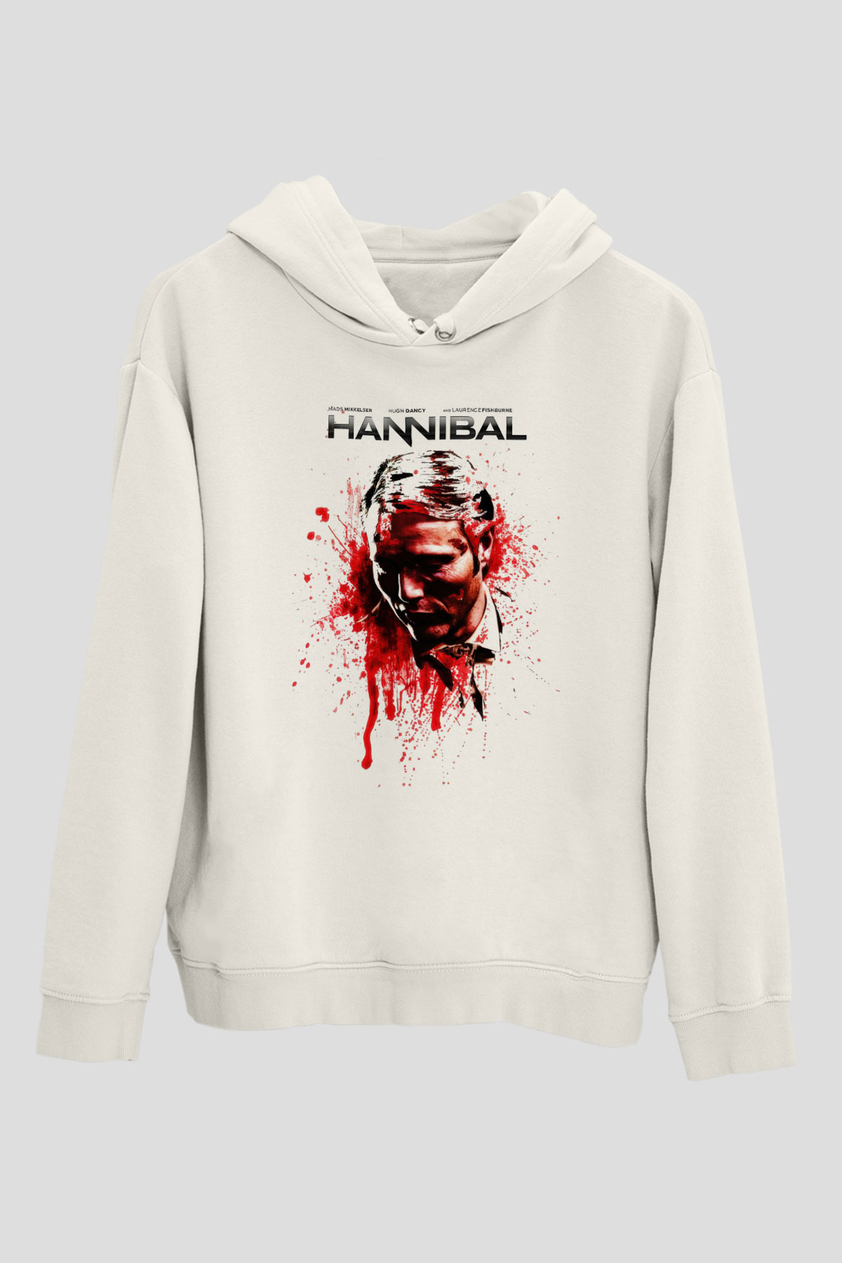 Hannibal Beyaz Unisex Hoodie
