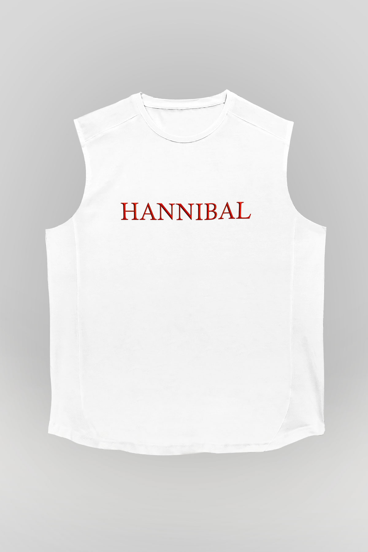 Hannibal Beyaz Unisex Kolsuz Tişört