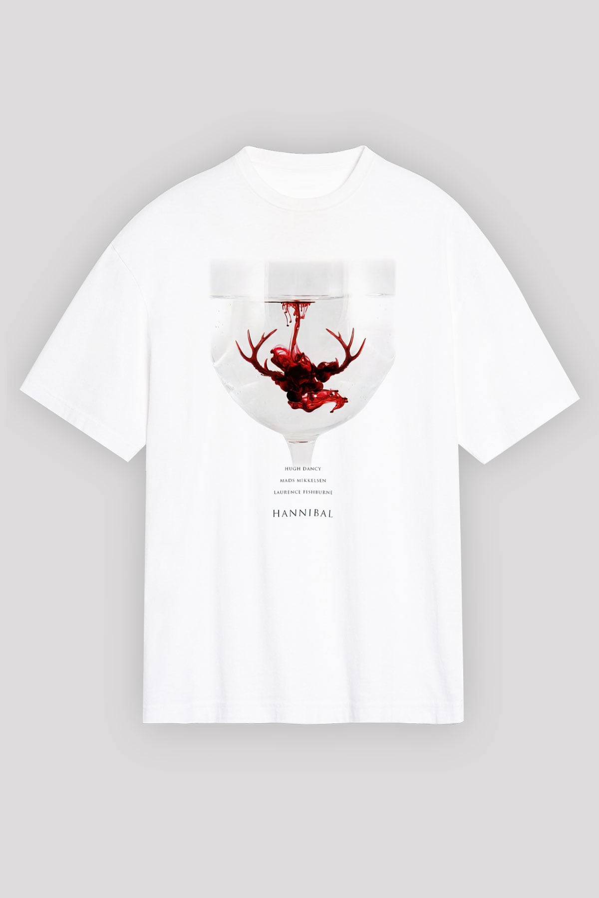 Hannibal Beyaz Unisex Oversize Tişört T-Shirt