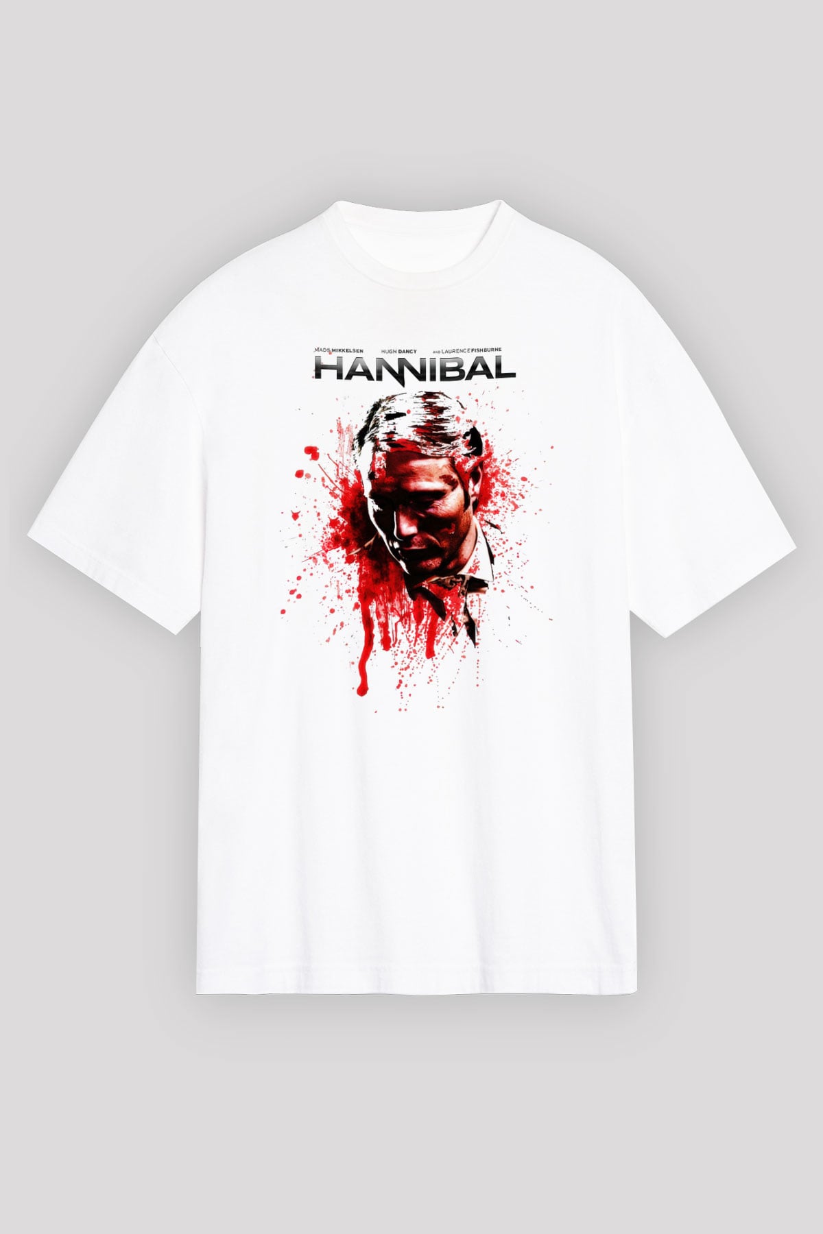 Hannibal Beyaz Unisex Oversize Tişört T-Shirt