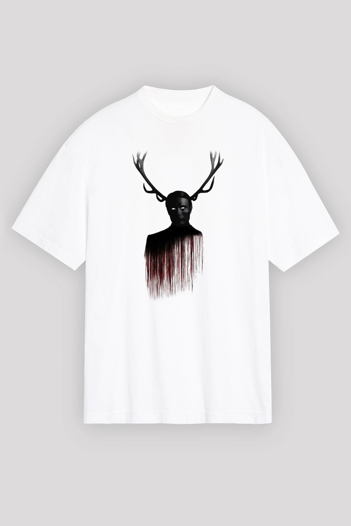 Hannibal Beyaz Unisex Oversize Tişört T-Shirt