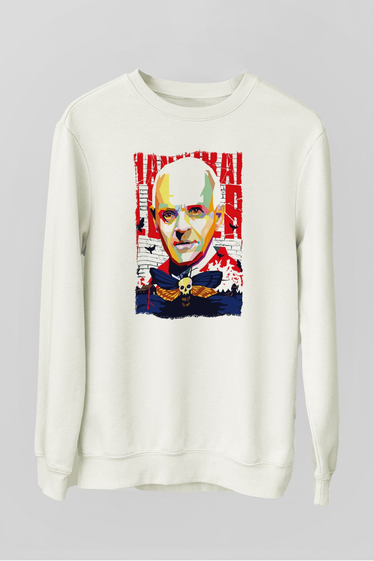 Hannibal Beyaz Unisex Sweatshirt