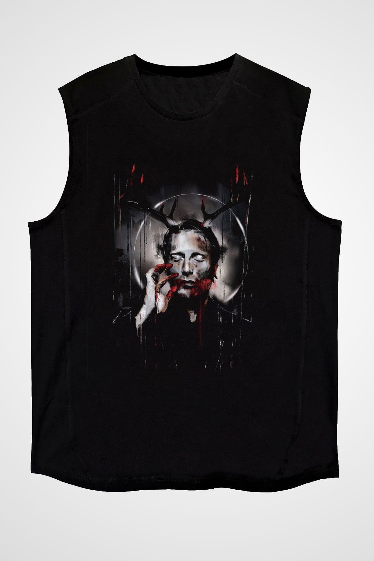 Hannibal Siyah Unisex Kolsuz Tişört